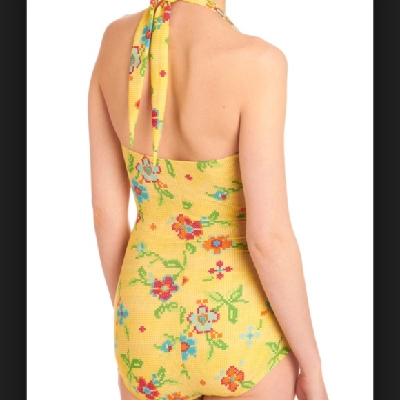 Esther Williams 50s Pinup Yellow Swimsuit 6 - Picture 3 of 8